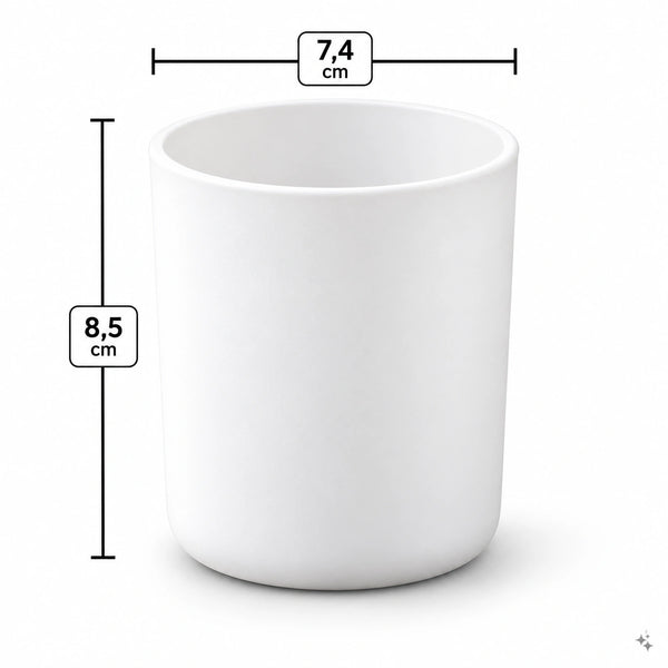Pojemnik szklany do zalewu świec BASIC 70053 230 ml-biały mat -1 szt.