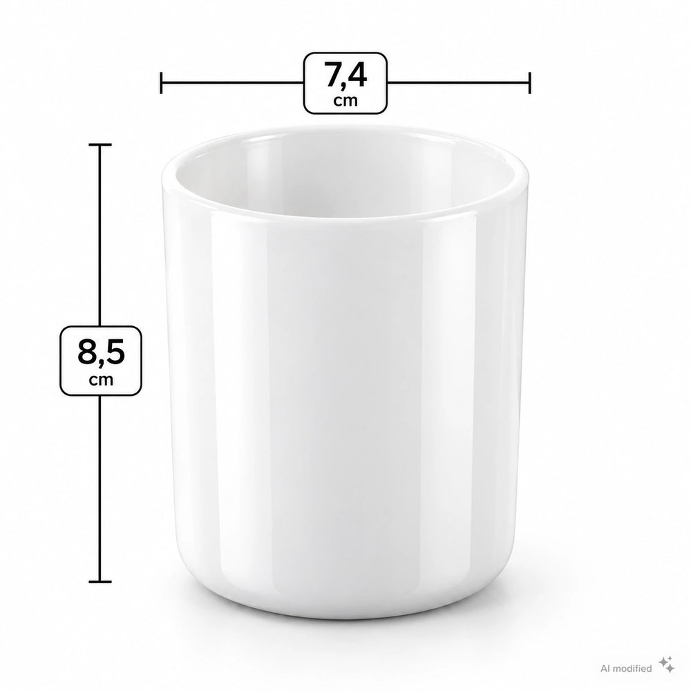 Pojemnik szklany do zalewu świec BASIC 70053 230 ml-biały połysk-1 szt