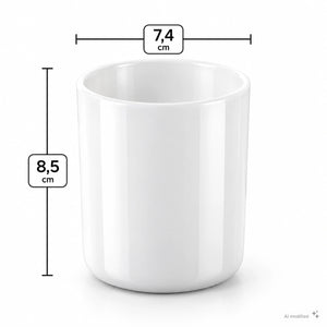 Pojemnik szklany do zalewu świec BASIC 70053 230 ml-biały połysk-1 szt