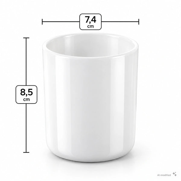 Pojemnik szklany do zalewu świec BASIC 70053 230 ml-biały połysk-1 szt