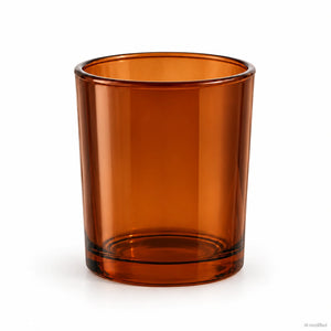 Pojemnik szklany do zalewu świec BASIC brązowy transparent 230 ml- 1 szt.