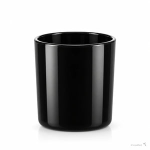 Pojemnik szklany do zalewu świec BASIC 70053 230 ml czarny połysk-1 szt.
