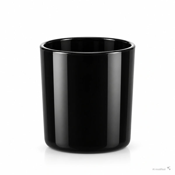 Pojemnik szklany do zalewu świec BASIC 70053 230 ml czarny połysk-1 szt.