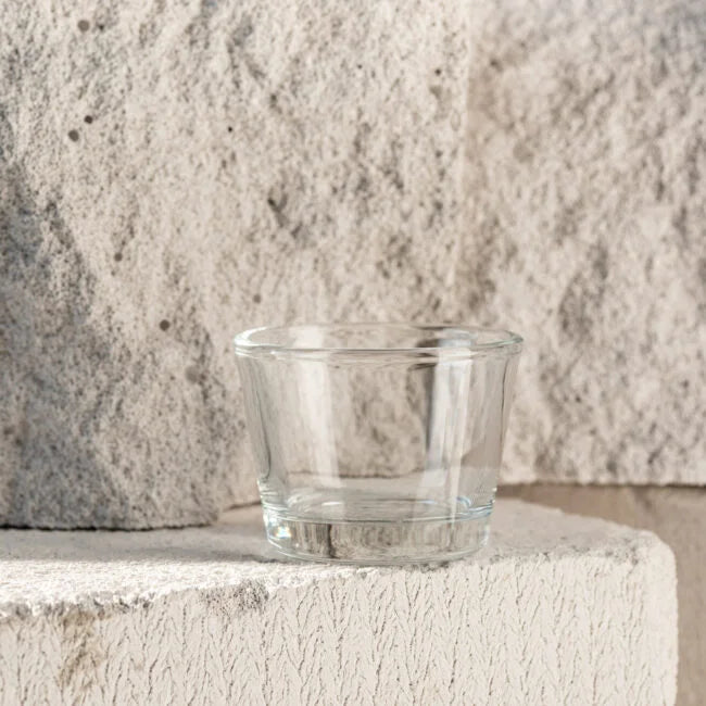 Pojemnik szklany do świec 65 ml. kpl6 70106