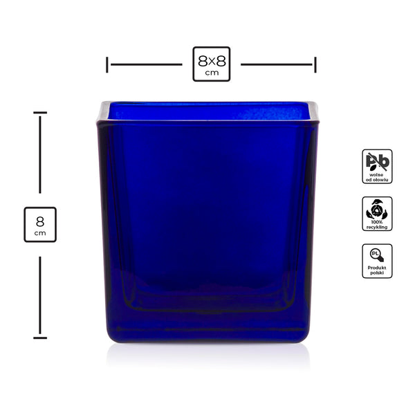 Szklany pojemnik do zalewu LUMINA 300 ml granatowy transparent 70210 kpl 6 szt.