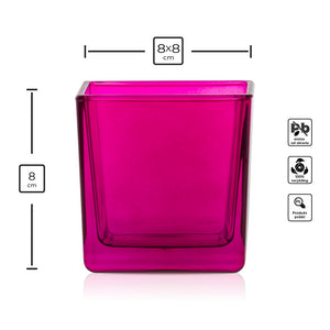 Szklany pojemnik do zalewu LUMINA 300 ml amarantowy transparent 70210 kpl 6 szt.