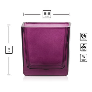 Szklany pojemnik do zalewu LUMINA 300 ml fioletowy transparent 70210 kpl 6 szt.
