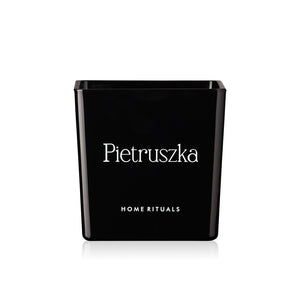 Doniczka osłonka czarna z białym napisem Pietruszka 12cm