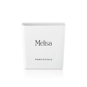Doniczka osłonka biała z czarnym napisem Melisa 12cm