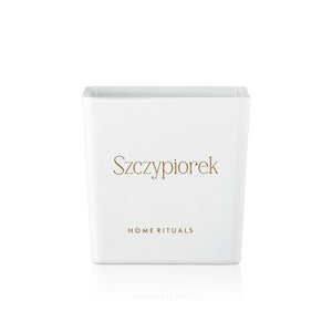 Doniczka osłonka biała ze złotym napisem Szczypiorek 12cm