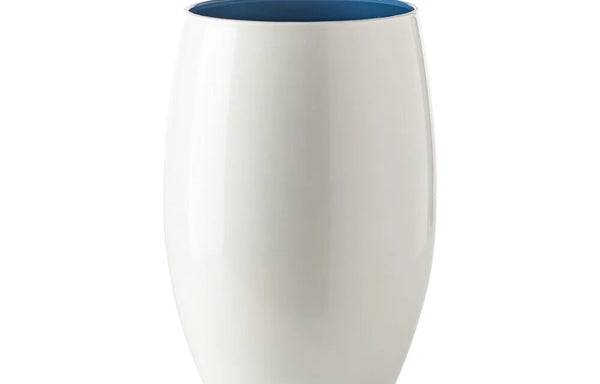 Wazon szklany DUO kremowo granatowy 20 cm