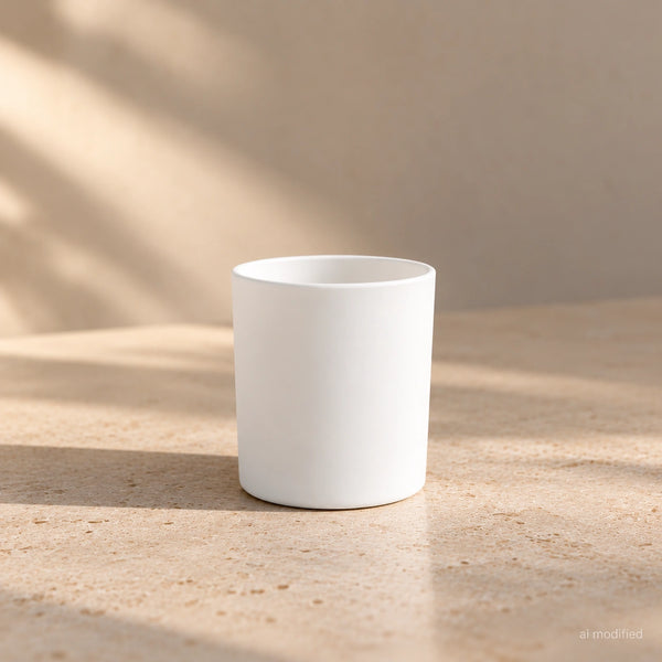 Pojemnik szklany pod zalew świec BASIC 70440 90 ml biały matowy 1 szt.