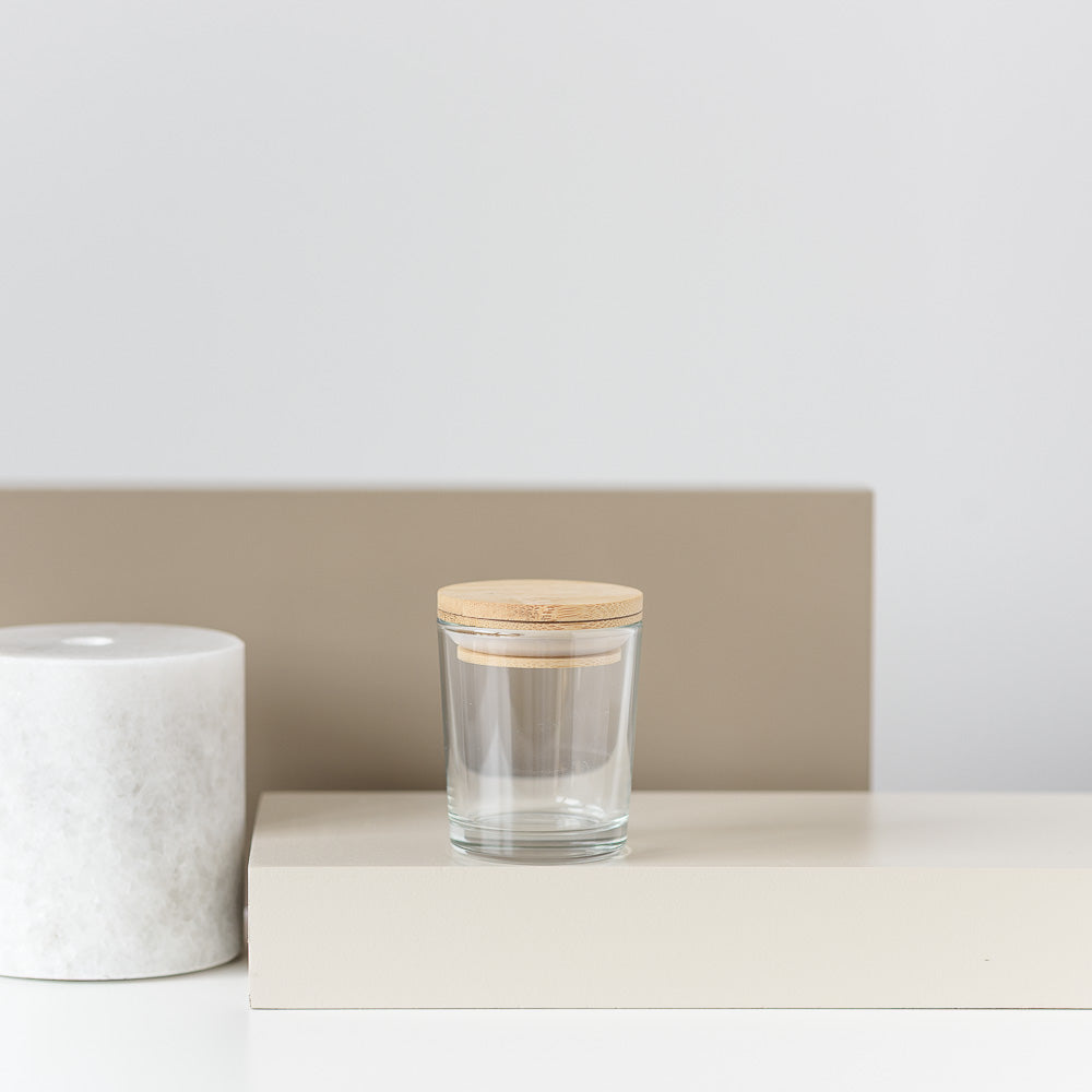 Pojemnik szklany pod zalew świec BASIC 70440 90 ml zestaw 100 szt