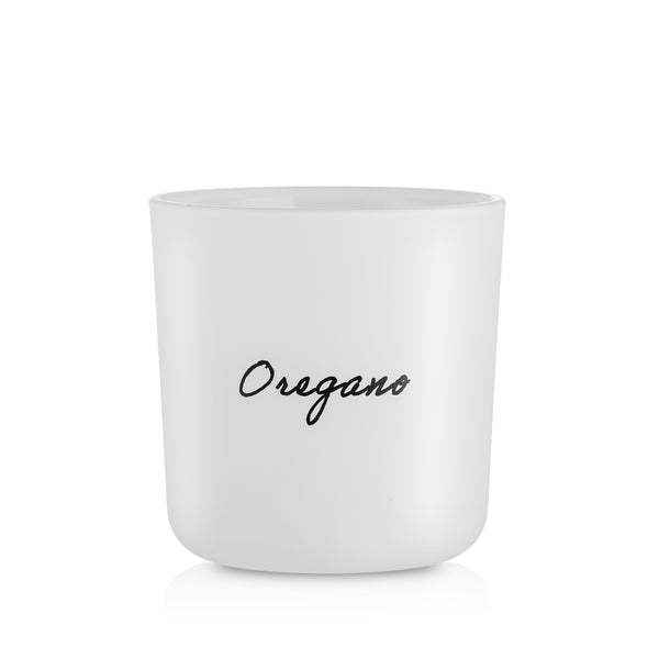 Doniczka szklana biała osłonka na zioła Oregano 13 cm