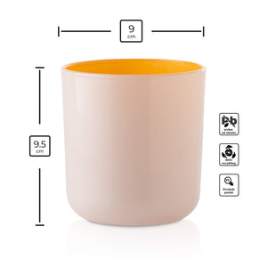 Szklany pojemnik do zalewu 390 ml kremowo żółty 70803 kpl 6 szt.