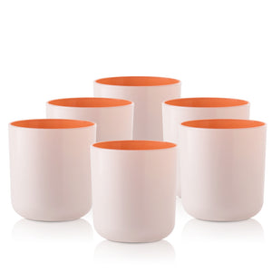 Szklany pojemnik do zalewu 390 ml kremowo pomarańczowy 70803 kpl 6 szt.