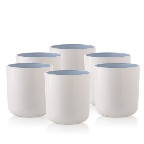 Szklany pojemnik do zalewu 390 ml kremowo błękitny 70803 kpl 6 szt.