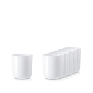 Szklany pojemnik do zalewu świec 70808 biały połysk szklanka 270 ml kpl. 6 szt.