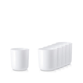 Szklany pojemnik do zalewu świec 70808 biały połysk szklanka 270 ml kpl. 6 szt.