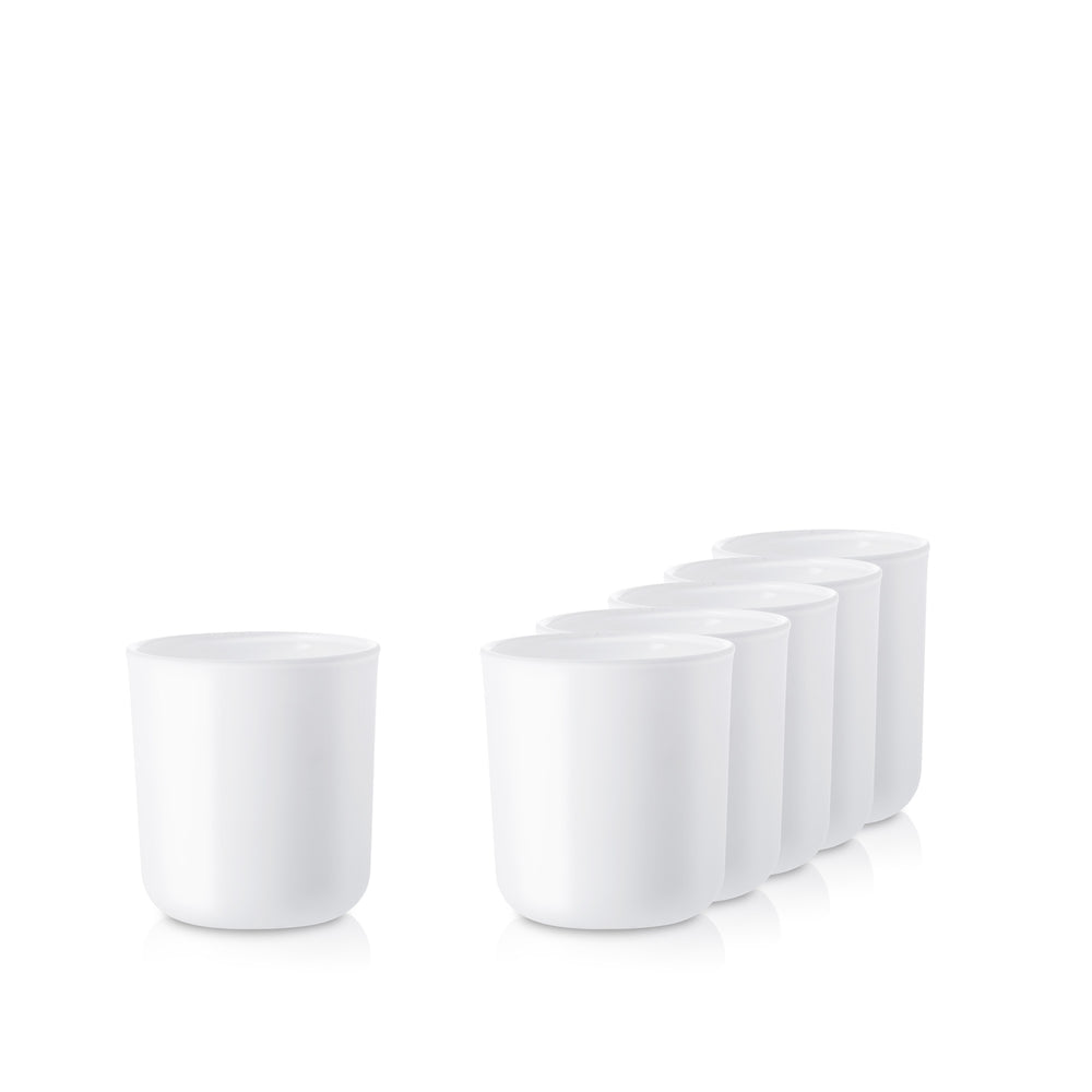 Szklany pojemnik do zalewu świec 70808 biały mat szklanka 270 ml kpl. 6 szt.