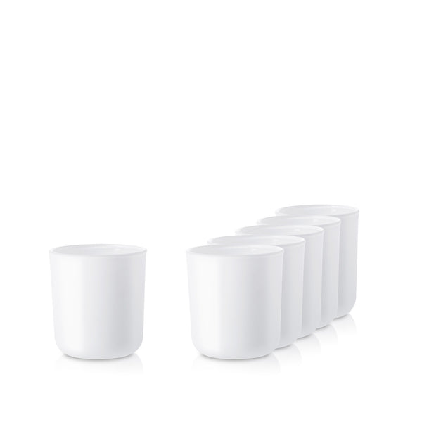 Szklany pojemnik do zalewu świec 70808 biały mat szklanka 270 ml kpl. 6 szt.