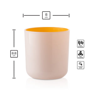 Szklany pojemnik do zalewu 270 ml kremowo żółty 70808 kpl 6 szt.