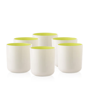 Szklany pojemnik do zalewu 270 ml kremowo zielony 70808 kpl 6 szt.