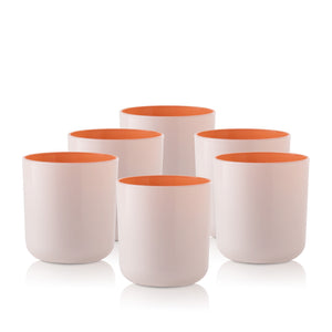 Szklany pojemnik do zalewu 270 ml kremowo pomarańczowy 70808 kpl 6 szt.