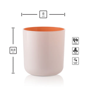 Szklany pojemnik do zalewu 270 ml kremowo pomarańczowy 70808 kpl 6 szt.