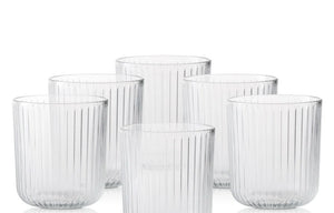 Szklany pojemnik do zalewu 285 ml ryflowany 70809 kpl 6 szt