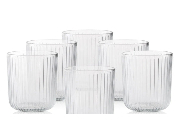 Szklany pojemnik do zalewu 285 ml ryflowany 70809 kpl 6 szt