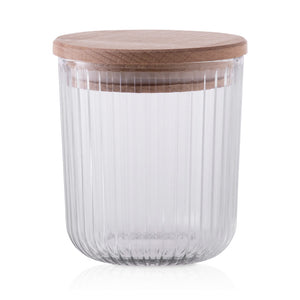 Szklany pojemnik do zalewu 285 ml ryflowany 70809 kpl 6 szt