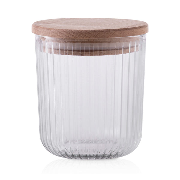Szklany pojemnik do zalewu 285 ml ryflowany 70809 kpl 6 szt