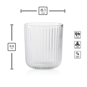 szklanka ryflowana 285 ml - infografika