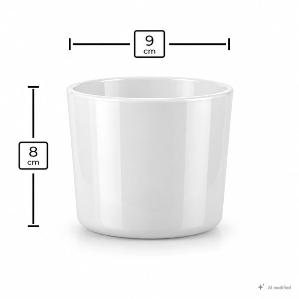 Pojemnik szklany do zalewu świec biały połysk 70836 Basic- 1 szt.