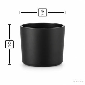 Pojemnik szklany pod zalew świec czarny mat BASIC 70836 310 ml 1 szt