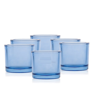 Szklany pojemnik do zalewu LUMINA 250 ml niebieski transparent 70842 kpl 6 szt.