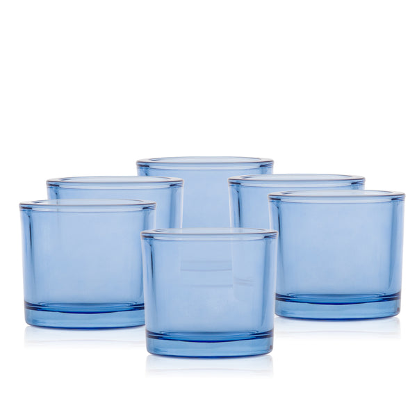 Szklany pojemnik do zalewu LUMINA 250 ml niebieski transparent 70842 kpl 6 szt.