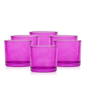 Szklany pojemnik do zalewu LUMINA 250 ml amarantowy transparent 70842 kpl 6 szt.