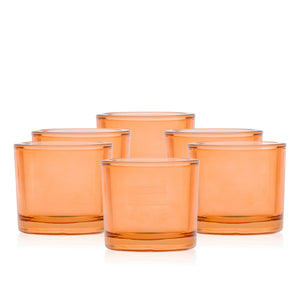 Szklany pojemnik do zalewu LUMINA 250 ml pomarańczowy transparent 70842 kpl 6 szt.