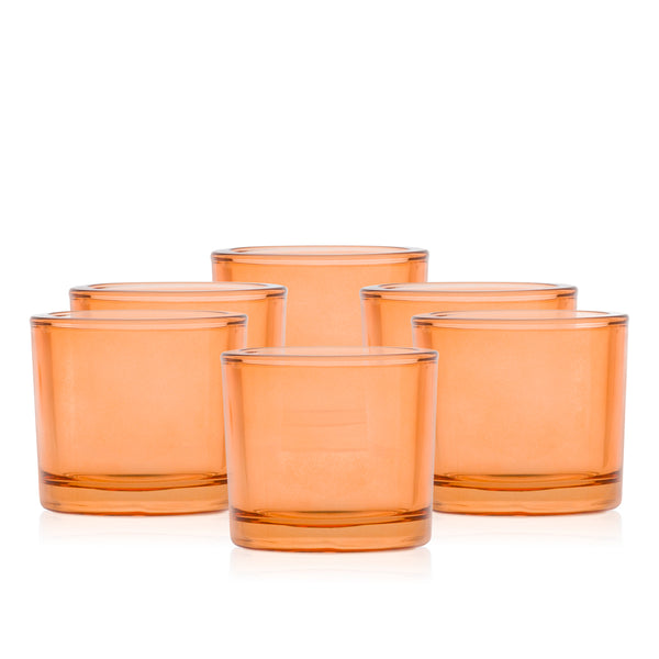 Szklany pojemnik do zalewu LUMINA 250 ml pomarańczowy transparent 70842 kpl 6 szt.