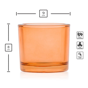 Szklany pojemnik do zalewu LUMINA 250 ml pomarańczowy transparent 70842 kpl 6 szt.