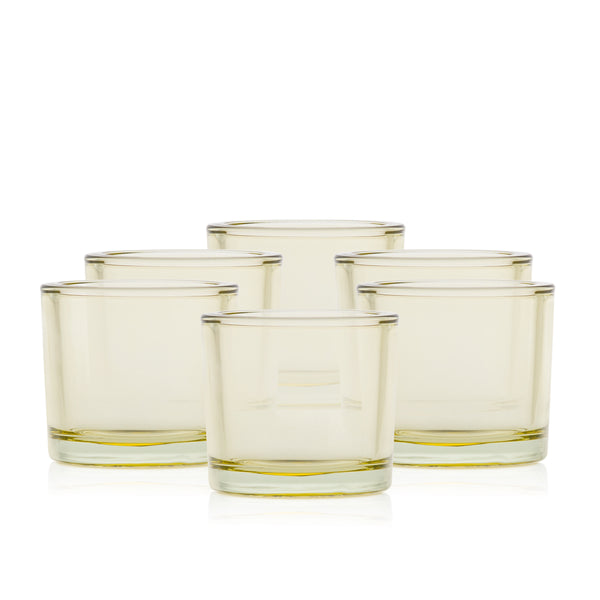 Szklany pojemnik do zalewu LUMINA 250 ml żółty transparent 70842 kpl 6 szt.