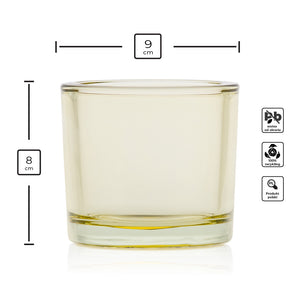 Szklany pojemnik do zalewu LUMINA 250 ml żółty transparent 70842 kpl 6 szt.