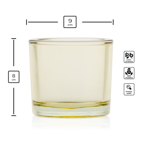 Szklany pojemnik do zalewu LUMINA 250 ml żółty transparent 70842 kpl 6 szt.