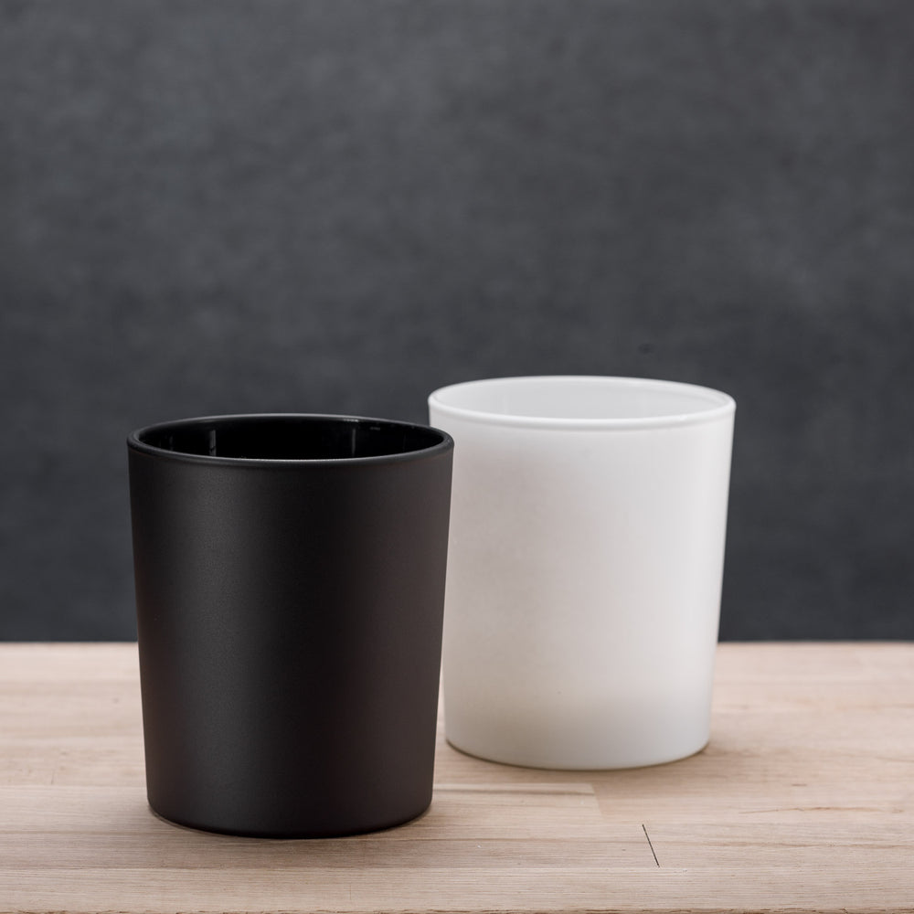 Pojemnik szklany pod zalew świec 70848 czarny mat 280 ml kpl. 6 szt.