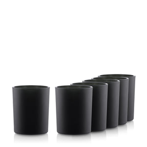 Pojemnik szklany pod zalew świec 70848 czarny mat 280 ml kpl. 6 szt.