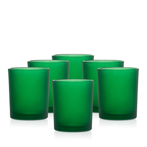 Szklany pojemnik do zalewu 280 ml zielona satyna 70848 kpl 6 szt.