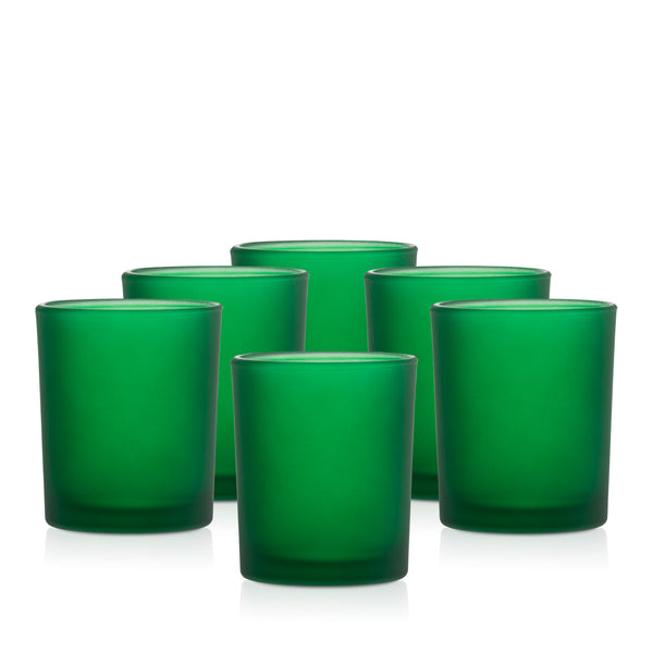 Szklany pojemnik do zalewu 280 ml zielona satyna 70848 kpl 6 szt.