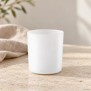 Pojemnik szklany do zalewu świec BASIC 70848 280 ml biały matowy 1 szt.